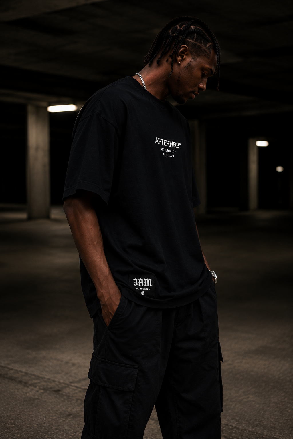 LEGENDS TEE side angle on male model