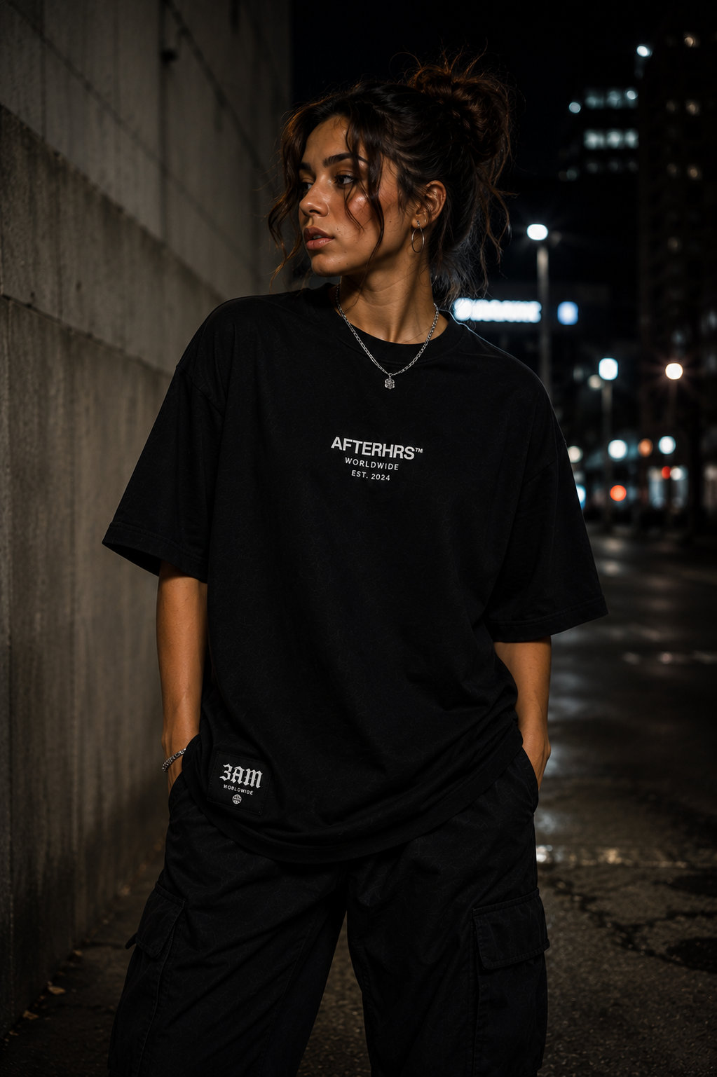 LEGENDS TEE front logo detail on male model